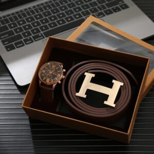 Belt/watch gift set